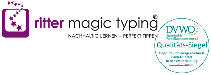 ritter magic typing-Logo mit DVWO Qualitäts-Siegel