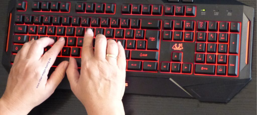 Zehnfingersystem an der Computertastatur